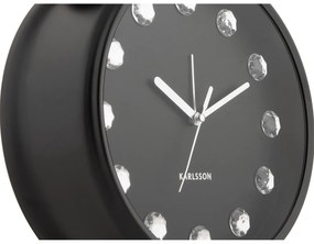 Karlsson 6019BK ceas de masă/alarmă de designnegru, dia. 30 cm