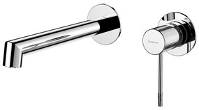 Baterie argintiu-lucios pentru chiuvetă încastrată (1 ieșire) Solaris – Sapho