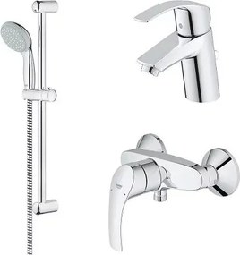 Set baterie lavoar baterie dus si set dus Grohe Eurosmart New S crom