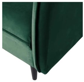 Canapea verde-închis cu tapițerie din catifea 203 cm Juli – Ropez