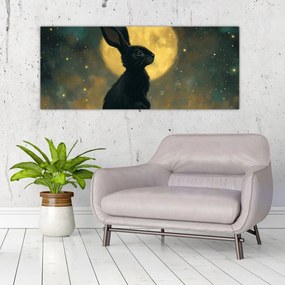 Tablou - Iepure cu lună (120x50 cm)