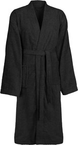 vidaXL Halat de baie KINN Negru S Bumbac