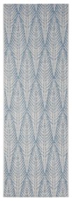 Covor de exterior NORTHRUGS Pella, 70 x 200 cm, gri - albastru