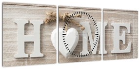 Tablou - Acasă (cu ceas) (90x30 cm)