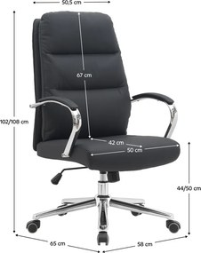 Scaun lemn masiv de birou negru/crom Ergo Professional