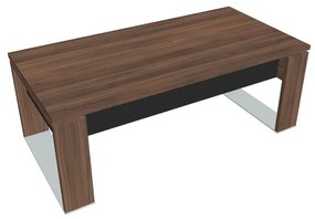 Masă Verno+ S 200 x 100 cm, nuc / negru
