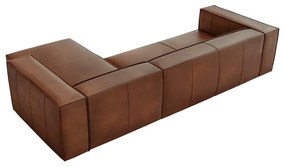 Colțar maro coniac cu tapițerie din piele (cu șezlong pe partea dreaptă) Madame – Windsor &amp; Co Sofas