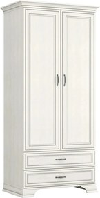 Dulap TIFFANY II, grej, PAL laminat, cu 2 usi si 2 sertare, 99x62x212