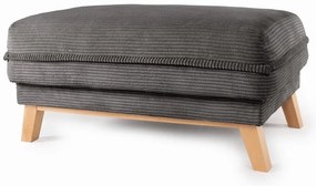 Taburet gri cu tapițerie din catifea reiată Tori – Bonami Selection