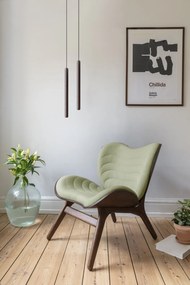 Pendul design minimalist din lemn cu spot LED încorporat Chimes tall - dark oak 2234 VTC