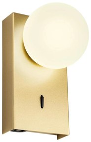 Redo 01-4657 - Aplică LED de perete NORMA LED/5W/230V CRI 90 USB aurie