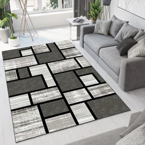 Covor Modern Living , Dormitor Dreptunghiular Romantic 4714 Gri (Alege dimensiunea: 150 x 230)