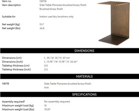 Masuta laterala design LUX Panarea