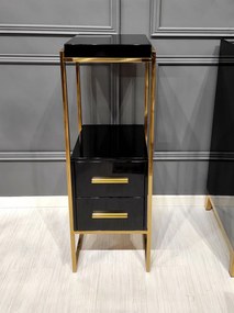 Consola Rodez III negru/gold – H103 cm
