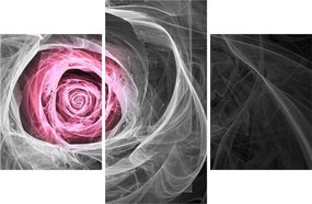 Tablou - Trandafir abstract, fucsia (90x60 cm)