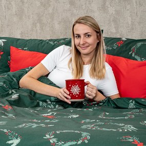 Lenjerie de pat din bumbac 4Home Poinsettia ,140 x 200 cm, 70 x 90 cm, 140 x 200 cm, 70 x 90 cm