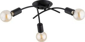 Plafonieră TORIZO 3xE27/15W/230V, neagră