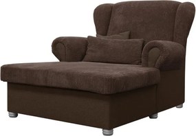 Fotoliu maro închis cu tapițerie din catifea reiată Lord – Ropez