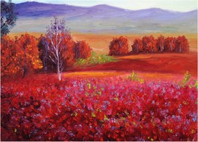 Tablou - Peisaj roșu (70x50 cm)