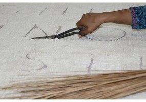 Covor pentru copii crem lavabil/țesut manual din bumbac 120x160 cm ABC – Lorena Canals