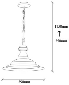 Lustră în culoarea bronz cu abajur din metal ø 39 cm Sivani – Opviq lights