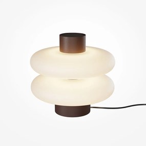 Mini Lampa de masa LED metal maro, sticla Nuvem