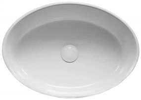 Lavoar pe blat Fluminia, Hera, alb, oval, 50 x 35.5 cm