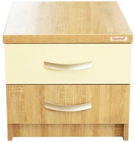 Noptiera Milano sonoma cu fildes
