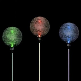 Set lămpi solare LED pentru grădină - 3 becuri de sticlă ce își schimbă culoare