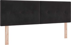 vidaXL Tăblie cap Negru 144 cm Catifea