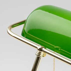 Brilagi - Lampă de birou BANK OFFICE 1xE27/60W/230V auriu/verde