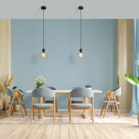 Lustră pe cablu AGAT 1xE27/15W/230V auriu/negru