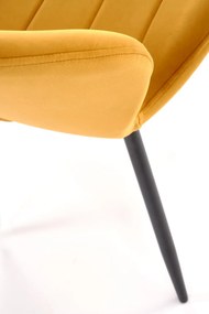 Scaun K538 velvet mustariu H85 cm