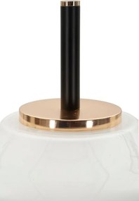 Lampadar alb-negru cu abajur din sticlă (înălțime 168 cm) Vintage – Mauro Ferretti