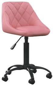 vidaXL Scaun de birou, roz, catifea