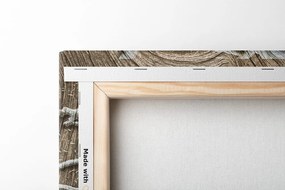 Tablou copacul abstract pe lemn în design bej
