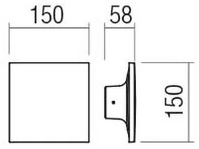 Redo 90371 - Aplică de perete pentru exterior AURA LED/8W/230V 3000K IP65 antracit