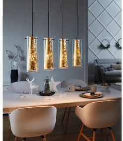 Eglo 97653 - Lustră pe cablu PINTO GOLD 4xE27/60W/230V
