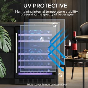 HOMCOM frigider compact adâncime mică 40 vitrină | Aosom Romania