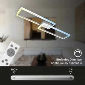 Briloner 3761019 - Plafonieră LED dimabilă LED/45W/230V 2700-6500K+telecomandă crom mat