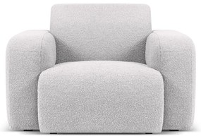 Fotoliu gri deschis cu tapițerie din stofă bouclé Molino – Micadoni Home