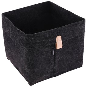 TEMPO-KONDELA ESKE, coşuri din stofă cu maner, set de 2 buc., gri/negru