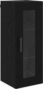 vidaXL Dulap montat pe perete Stejar Negru 34,5 x 34 x 90 cm