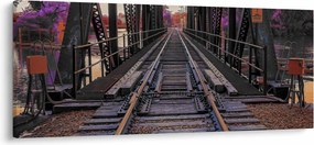 Tablou cu pod de cale ferată (120x50 cm)