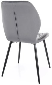Scaun Mike velvet gri/negru Blu14