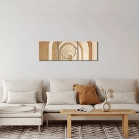 Tablou - Pasaj Bej (cu ceas) (90x30 cm)