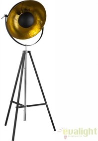 Lampadar VINTAGE / Lampa de podea cu trepied design deosebit din metal auriu Xirena 58286 GL