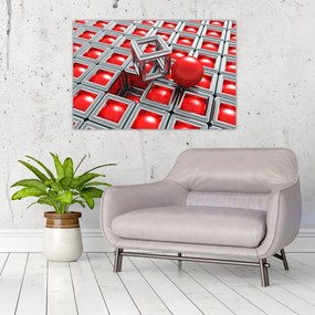 Tablou - Abstract metalic 3D (90x60 cm)