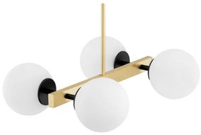 Lustră pe tijă FREEMONT 4xE27/15W/230V aurie/albă/neagră Argon 1767