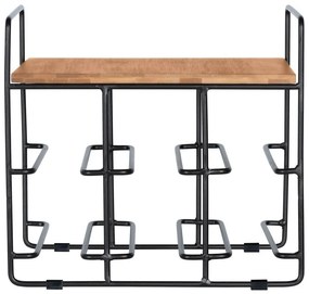 Suport pentru 6 sticle cu raft din bambus Wenko Loft